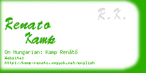 renato kamp business card