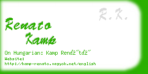 renato kamp business card